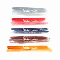 Set of Hand Painted Colorful Brush Strokes design vector
