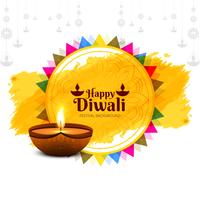 Modern happy diwali background vector