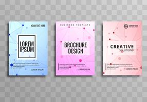 Abstract polygonal business brochure set vector