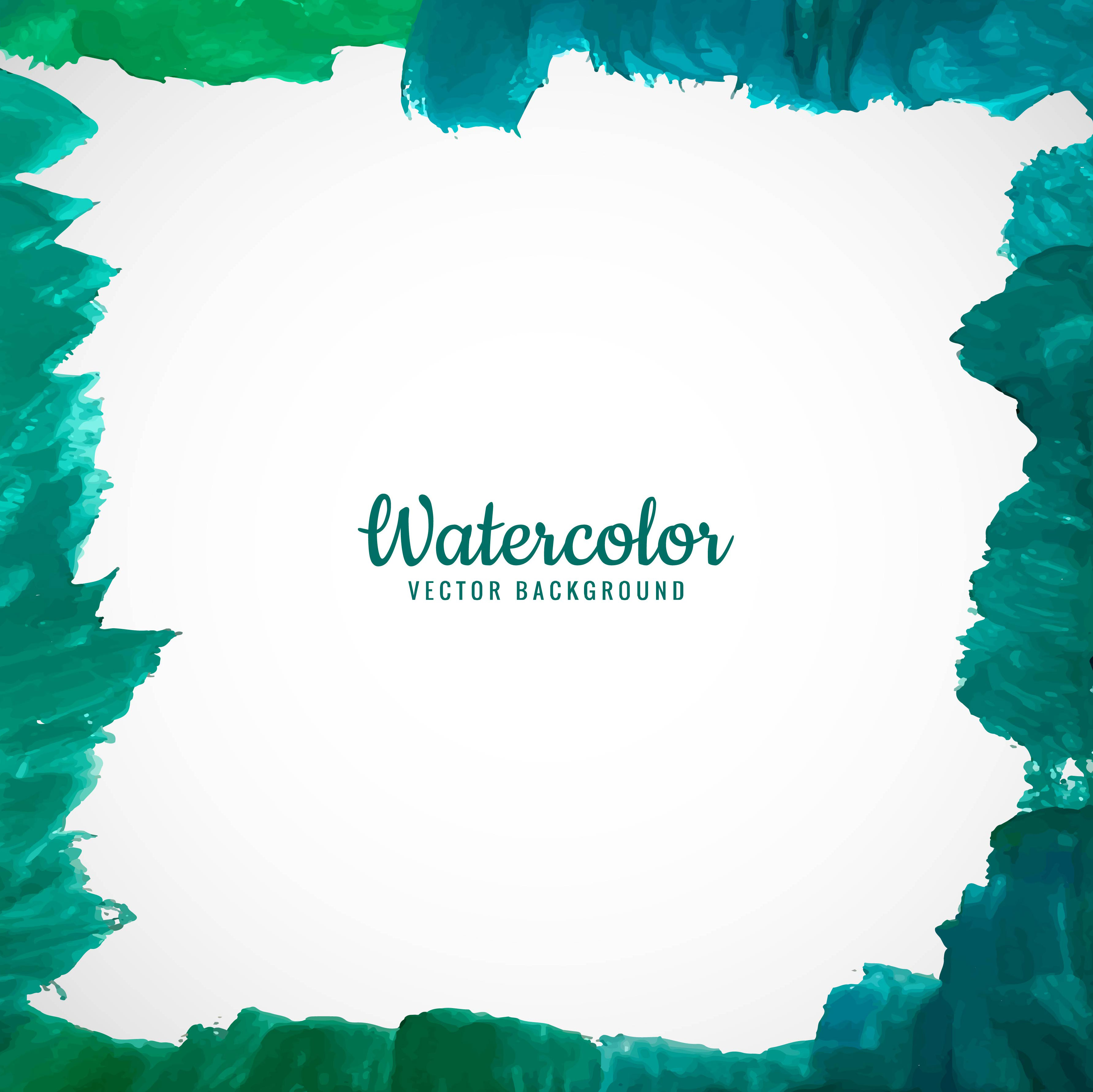 Abstract Colorful Watercolor Frame With Soft Edges Background