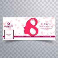 Women's day facebook cover design vector