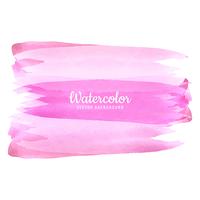 Colorful pink watercolor wet brush paint striped isolated splash vector
