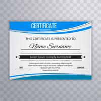 Diploma de premios de la plantilla de certificado premium con illustrati de onda vector