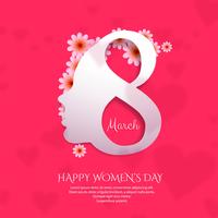 Beautiful Women's Day card background vector