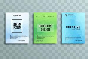 conjunto de folletos de negocios coloridos modernos vector