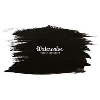 Hand drawn watercolor black stroke design vector