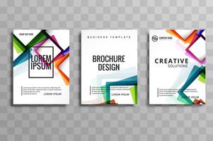 modern business brochure set vector