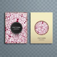 Abstract hearts  pattern brochure design illustration vector