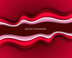 Abstract red creative wavy background vector