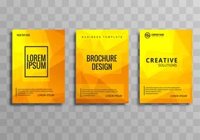 Abstract polygon business brochure template vector 