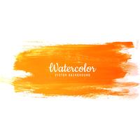 Orange brush strokes on watercolor background vector