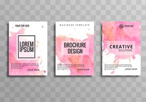 Beautiful business brochure template set vector