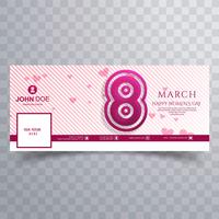 Women's day facebook cover design vector