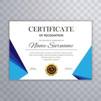 Modern certificate template background vector