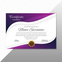 Abstract stylish certificate diploma template with wave design vector