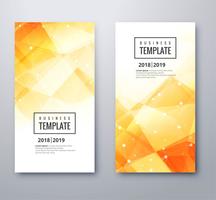 Abstract polygon business banner template set design vector