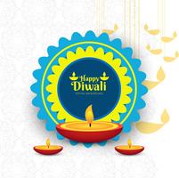 Moderno elegante diwali brillante diseño vector