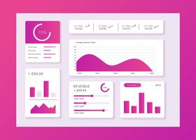 Modern Violet Chart UI Kit vector