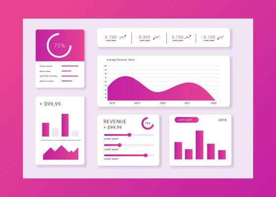 Modern Violet Chart UI Kit