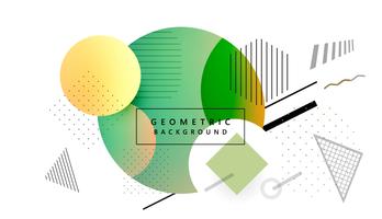 Modern colorful geometric shape memphis background vector