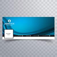 Abstract blue facebook timeline banner template vector