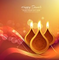 Moderno hermoso colorido diwali brillante diseño vector