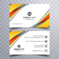 Modern colorful wave business card template design vector