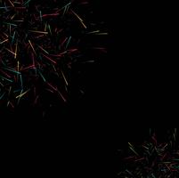 Abstract colorful lines dark background vector