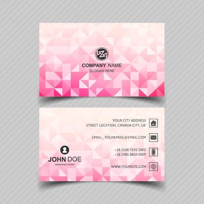 Pink Business Card Vector Art, Icons, and Graphics for Free Download