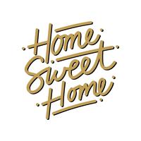 Home Sweet Home Lettering Vector