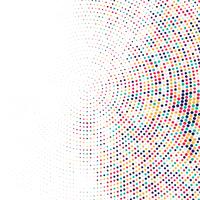 Abstract colorful circular halftone background vector