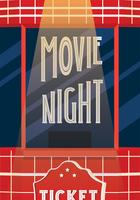 Movie Night Vector Design