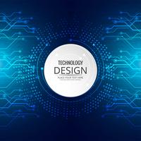 High-tech technology blue background circuit board vector illust