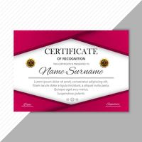 Certificate diploma template colorful vector illustration