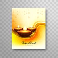 Diseño colorido hermoso moderno del folleto de Diwali vector