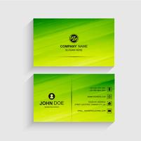 Elegant green business card template vector