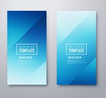 Abstract blue business banner template set design vector