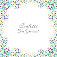 Abstract colorful confetti frame isolated on white background vector