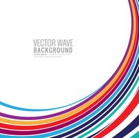 Elegant colorful line wave background illustration vector