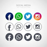 Icons for social networking vector illustration design