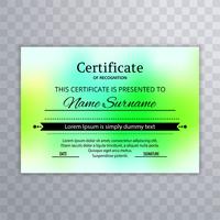 Elegant colorful certificate template background vector