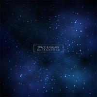 Galaxy space blue background vector