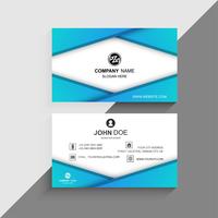 Beautiful colorful blue business card template background vector