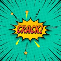 Background of crack in comic style pop art colorful vector