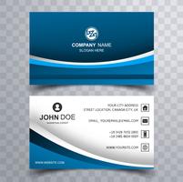 Abstract stylish business card template design with wave vector