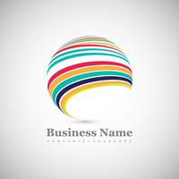 Beautiful colorful sphere creative logo design vector