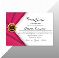 Resumen elegante plantilla de certificado fondo de onda vector