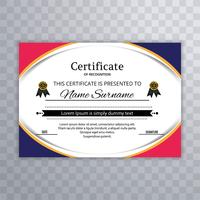 Beautiful colorful wave certificate template illustration vector