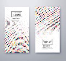 Modern business dotted template design vector