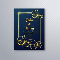 Luxury wedding card flyer template design vector